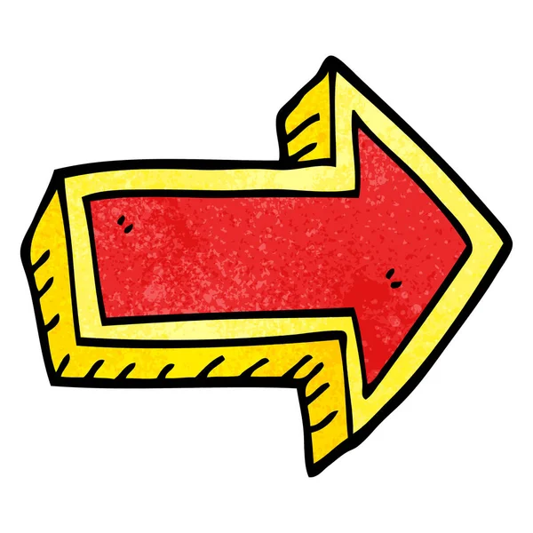 Cartoon Doodle Arrow Ilustração Vetorial —  Vetores de Stock