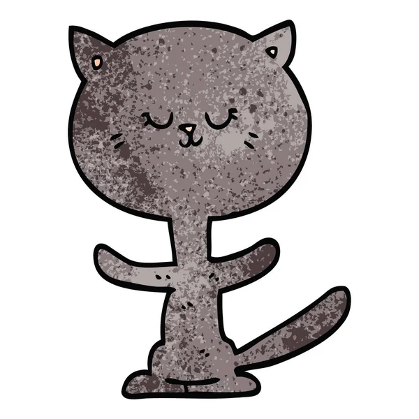 漫画落書き幸せな猫 — ストックベクタ