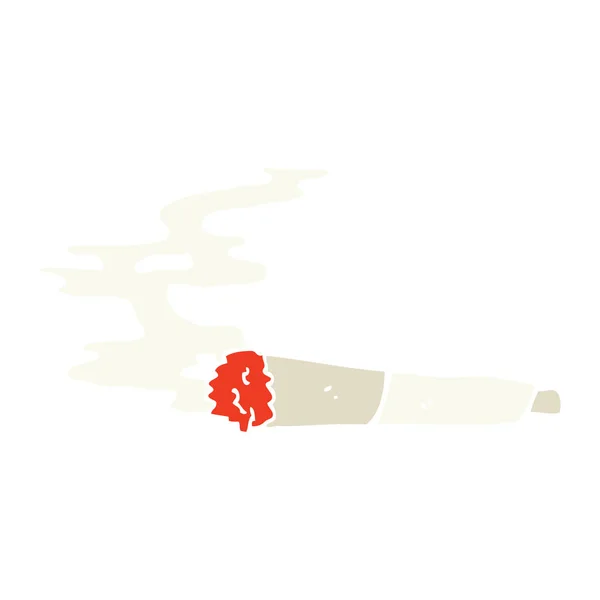 Plat Couleur Style Dessin Animé Cigarette — Image vectorielle