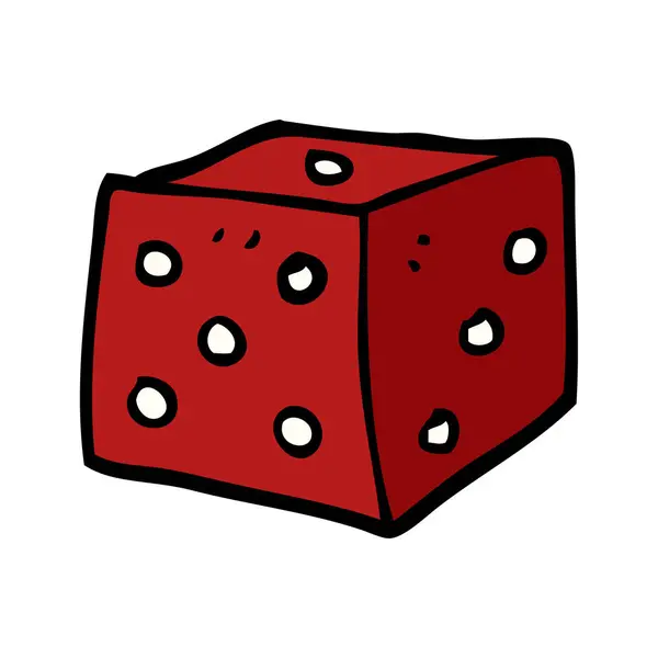 Мультяшні Каракулі Червоні Кубики — стоковий вектор
