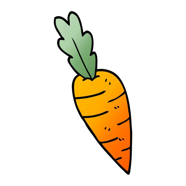 Flat Cartoon Doodle Carrot — Stock Vector