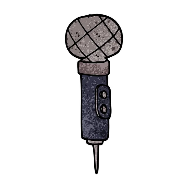 Çizgi Film Doodle Bir Mikrofon — Stok Vektör
