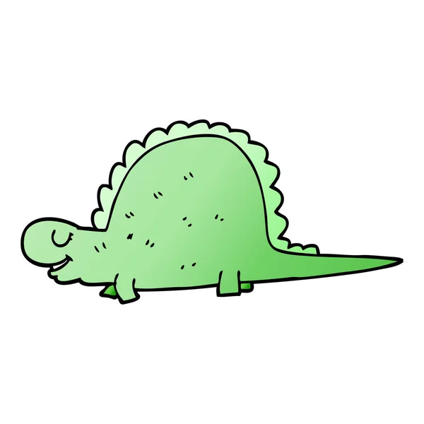 Cartoon Doodle Prehistorische Dinosaurus — Stockvector