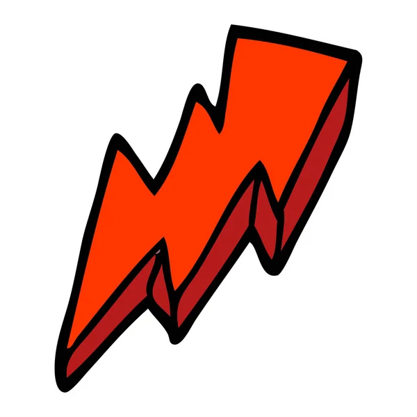 Cartoon Doodle Lightning Bolt Symbol — Stock vektor