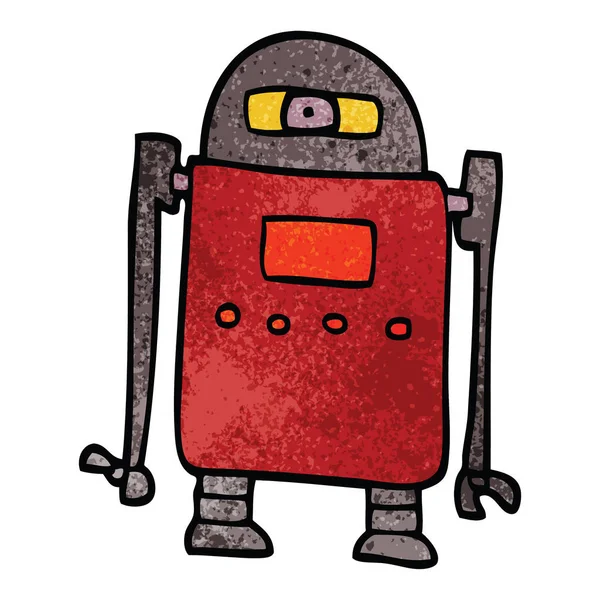 Rajzfilm Doodle Robot Vektoros Illusztráció — Stock Vector