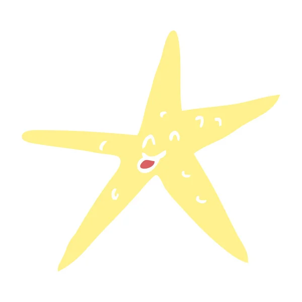 Dibujos Animados Garabato Estrella Mar — Vector de stock