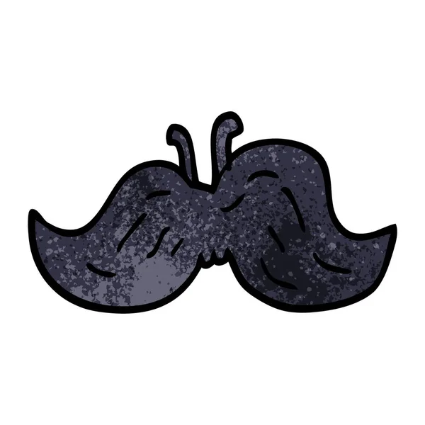 Dessin Animé Doodle Moustache Conception Vectorielle — Image vectorielle