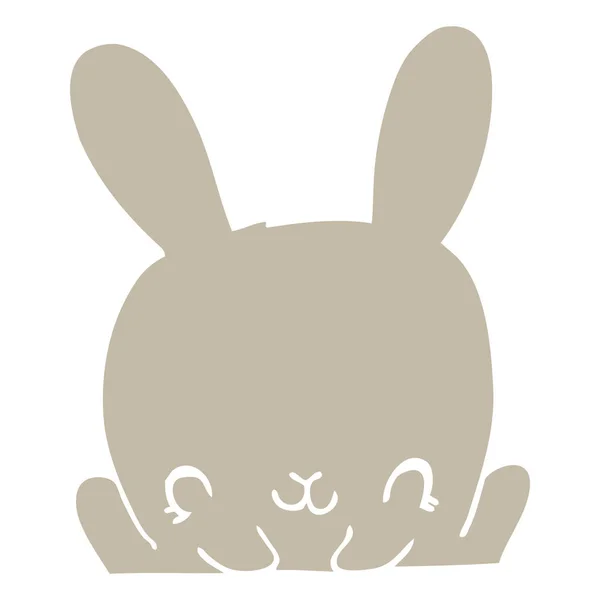 Плоский Цветной Мультяшный Кролик — стоковый вектор