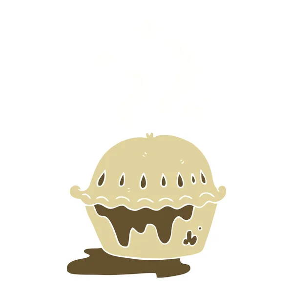 热馅饼的平板彩色插图 — 图库矢量图片