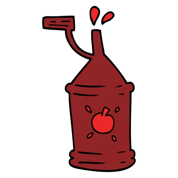 Cartoon Doodle Tomato Sauce — Stock Vector