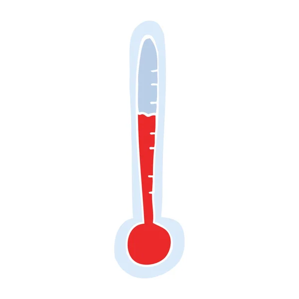 Плоская Цветовая Иллюстрация Датчика Температуры — стоковый вектор
