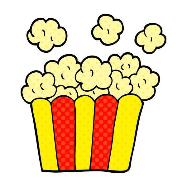 Zeichentrickkritzelkino Popcorn — Stockvektor