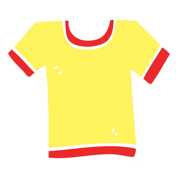 Flache Farbe Illustration Cartoon Shirt — Stockvektor