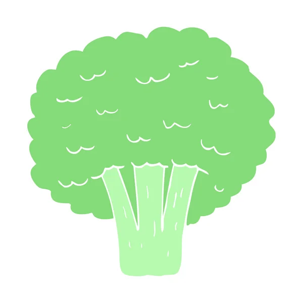 flat color illustration of broccoli