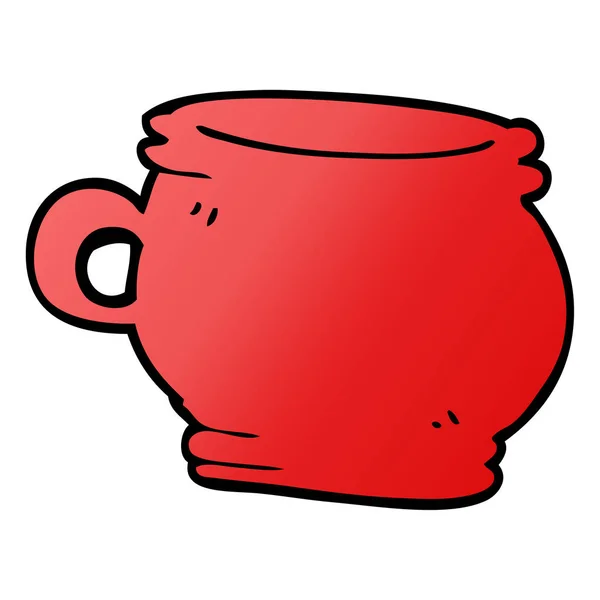 Desenho Animado Doodle Cup Ilustração Vetorial — Vetor de Stock