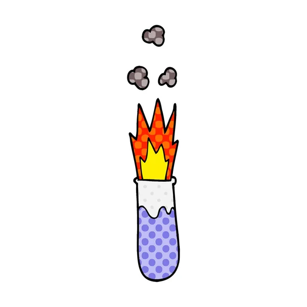 Kreslený Doodle Zkumavky Exploze — Stockový vektor