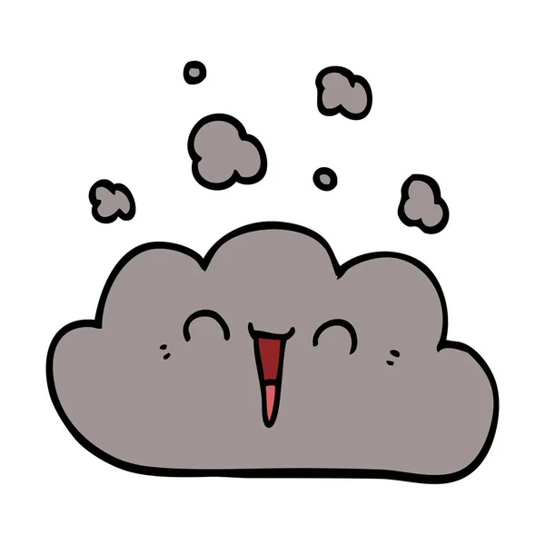 Cartoon Doodle Smoke Cloud — Stock Vector