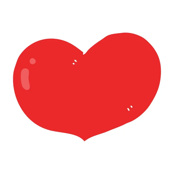 Επίπεδη Χρώμα Στυλ Καρτούν Αγάπη Καρδιά — Διανυσματικό Αρχείο