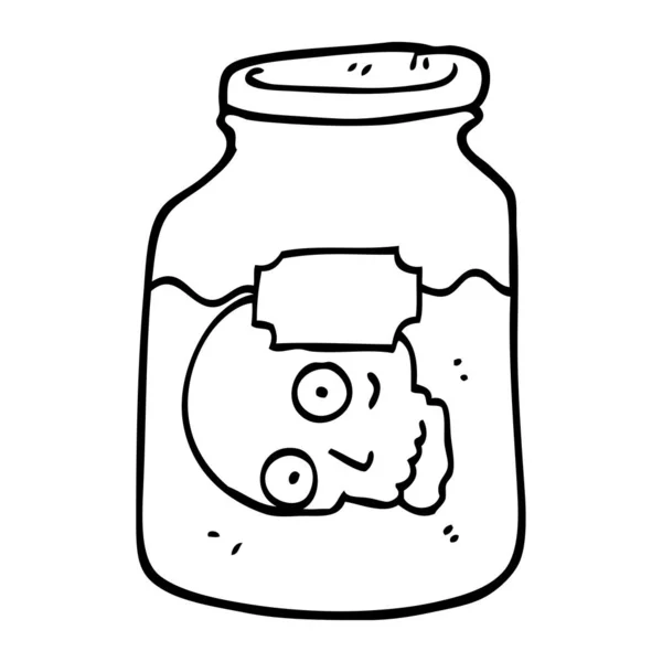 Černé Bílé Kreslené Hlavy Jar — Stockový vektor