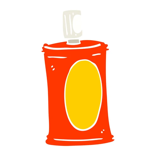 Colore Piatto Illustrazione Cartone Animato Spray Può — Vettoriale Stock