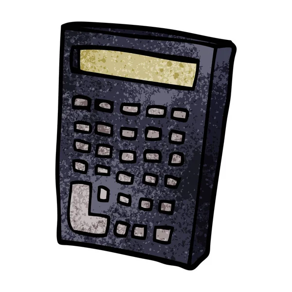 Calculatrice Doodle Dessin Animé Illustration Vectorielle — Image vectorielle