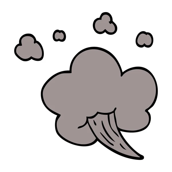 Zeichentrickkritzel Rauschende Wolke — Stockvektor