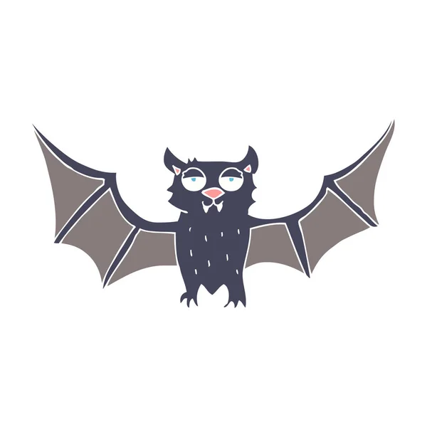 Ilustração Cor Plana Morcego Halloween —  Vetores de Stock