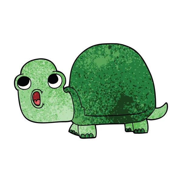 Cartoon Doodle Geschokt Schildpad — Stockvector