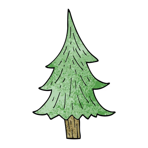 Çizgi Film Doodle Çam Ağaçları — Stok Vektör