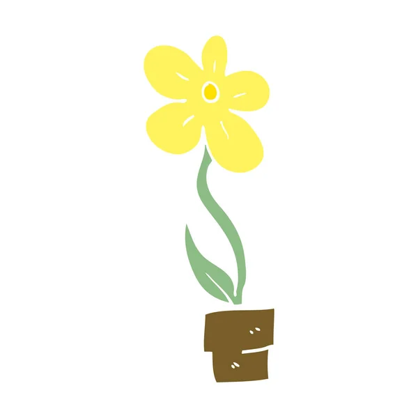 Dessin Animé Doodle Pot Fleurs — Image vectorielle