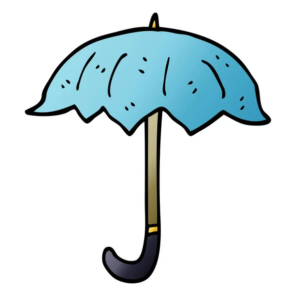 Dessin Animé Gribouille Parapluie Ouvert — Image vectorielle