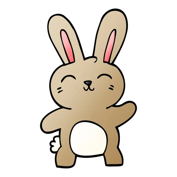 动画片涂鸦逗人喜爱的兔子 — 图库矢量图片