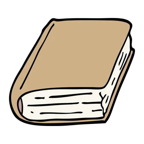 Mano Disegnato Doodle Stile Cartone Animato Vecchio Libro — Vettoriale Stock