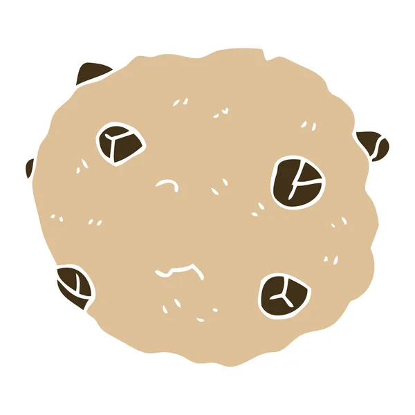 Cartoon Doodle Chocolate Chip Cookie — Stockvector