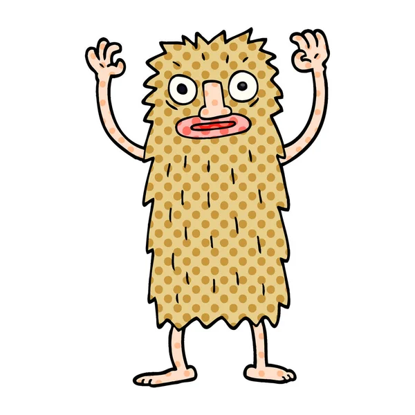 Cartoon Doodle Bigfoot Creature — Stock Vector