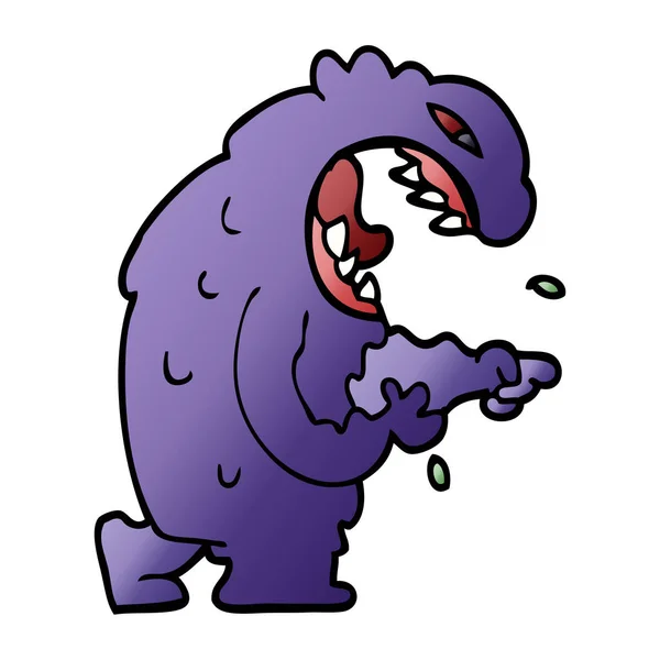 Cartoon Doodle Halloween Monster — Stockový vektor
