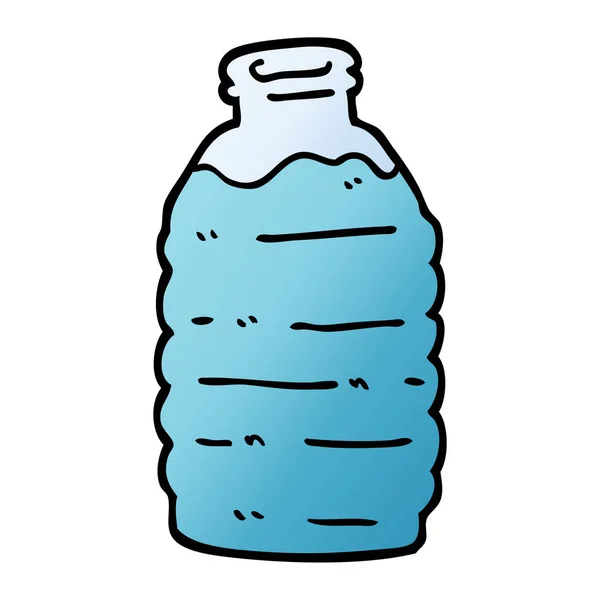 Vector Gradiente Ilustración Dibujos Animados Botella Agua — Vector de stock