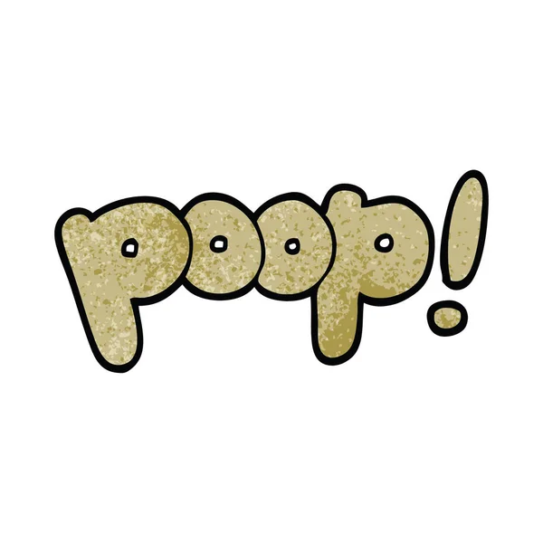 Cartoon Doodle Font Poop — Stock Vector