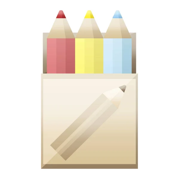 Paquete Lápices Para Colorear Vector Gráfico Icono Ilustración — Vector de stock