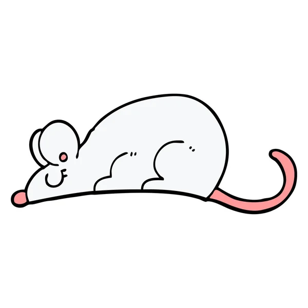 Hand Drawn Doodle Style Cartoon Rat — Stock Vector