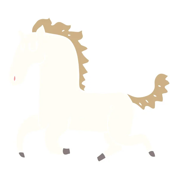 Cartoon Doodle Lopend Paard — Stockvector