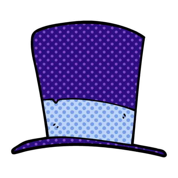 Cartoon Doodle Top Hat — Stock Vector