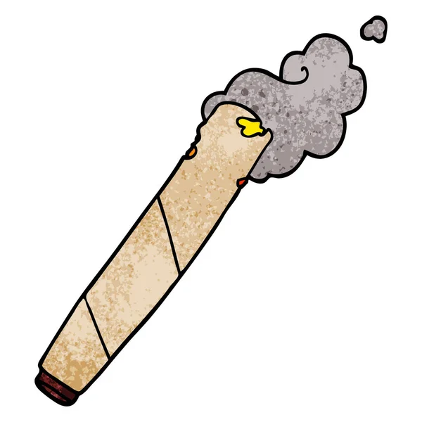 Cartoon Doodle Rolled Cigarette — Stock Vector