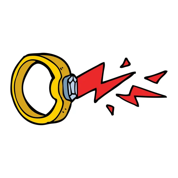 Cartoon Doodle Magische Ring — Stockvector