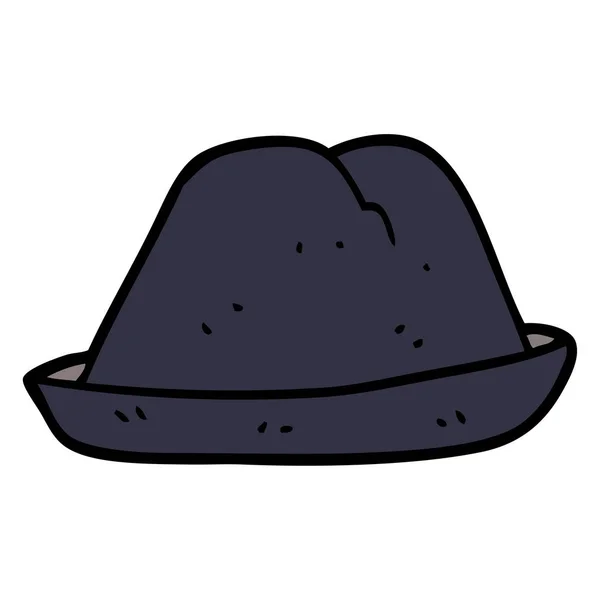 Sombrero Garabato Dibujos Animados Ilustración Del Vector — Vector de stock