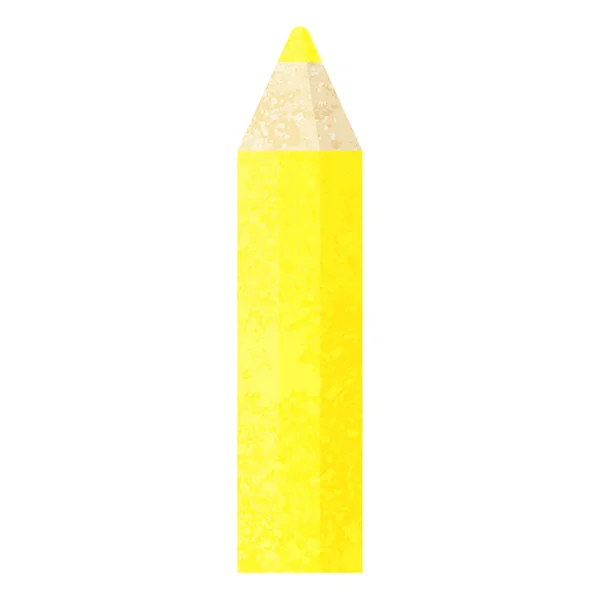 Amarillo Para Colorear Lápiz Gráfico Vector Icono Ilustración — Archivo Imágenes Vectoriales