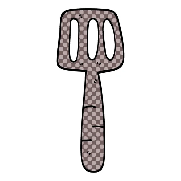 Cartoon Doodle Voedsel Spatel — Stockvector