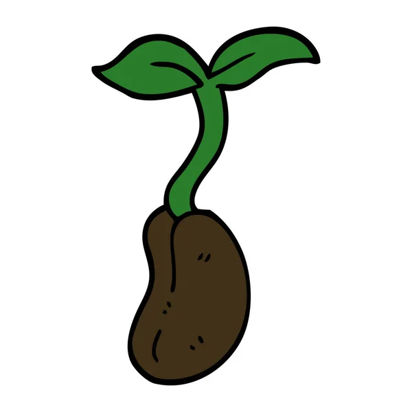 Cartoon Doodle Fröplanta — Stock vektor