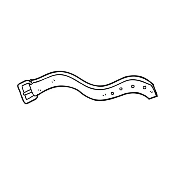 Línea Dibujo Cinturón Dibujos Animados — Archivo Imágenes Vectoriales
