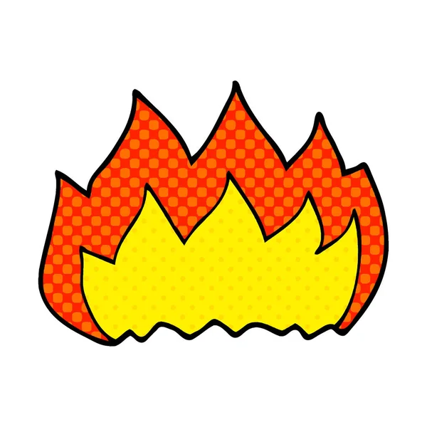 Cartoon Doodle Horký Plamen — Stockový vektor